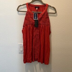 Cable & Gauge Red Sleeveless Blouse XL